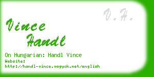 vince handl business card